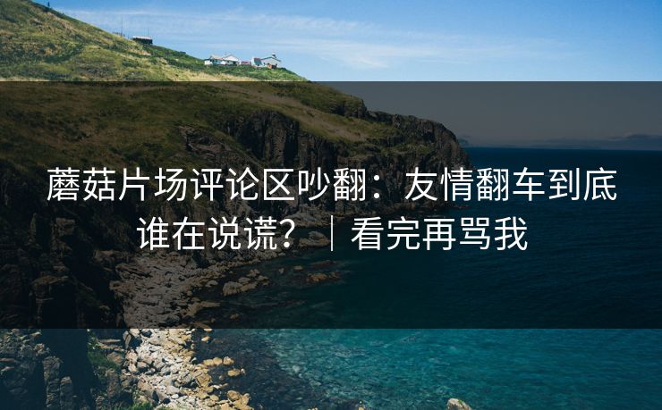 蘑菇片场评论区吵翻：友情翻车到底谁在说谎？｜看完再骂我